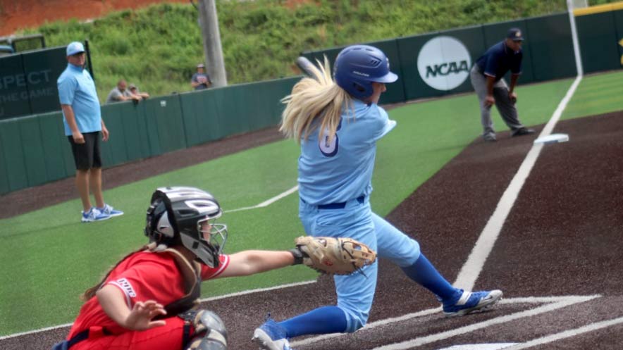 UNG softball player at bat