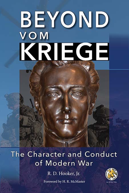 Front cover image of Beyond Vom Kriege (UNG Press, 2020) showing a bust of the original author of Vom Kriege, Carl von Clausewitz