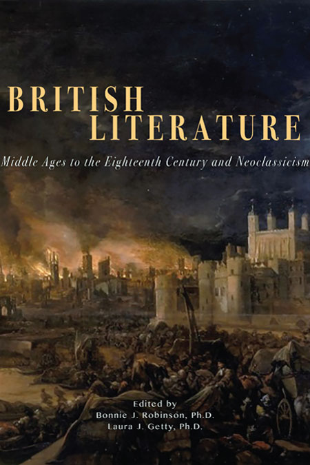 Front cover image of British Literature I Anthology: From the Middle Ages to Neoclassicism and the Eighteenth Century (UNG Press, 2018)