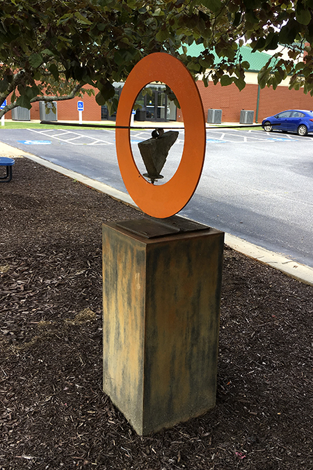 Winged Migration by Tom Holmes, Oconee Campus in front of Classroom Building